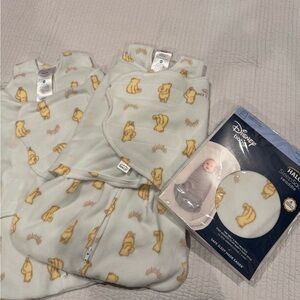 Halo- Disney Winnie the Pooh sleep sack- White and Yellow